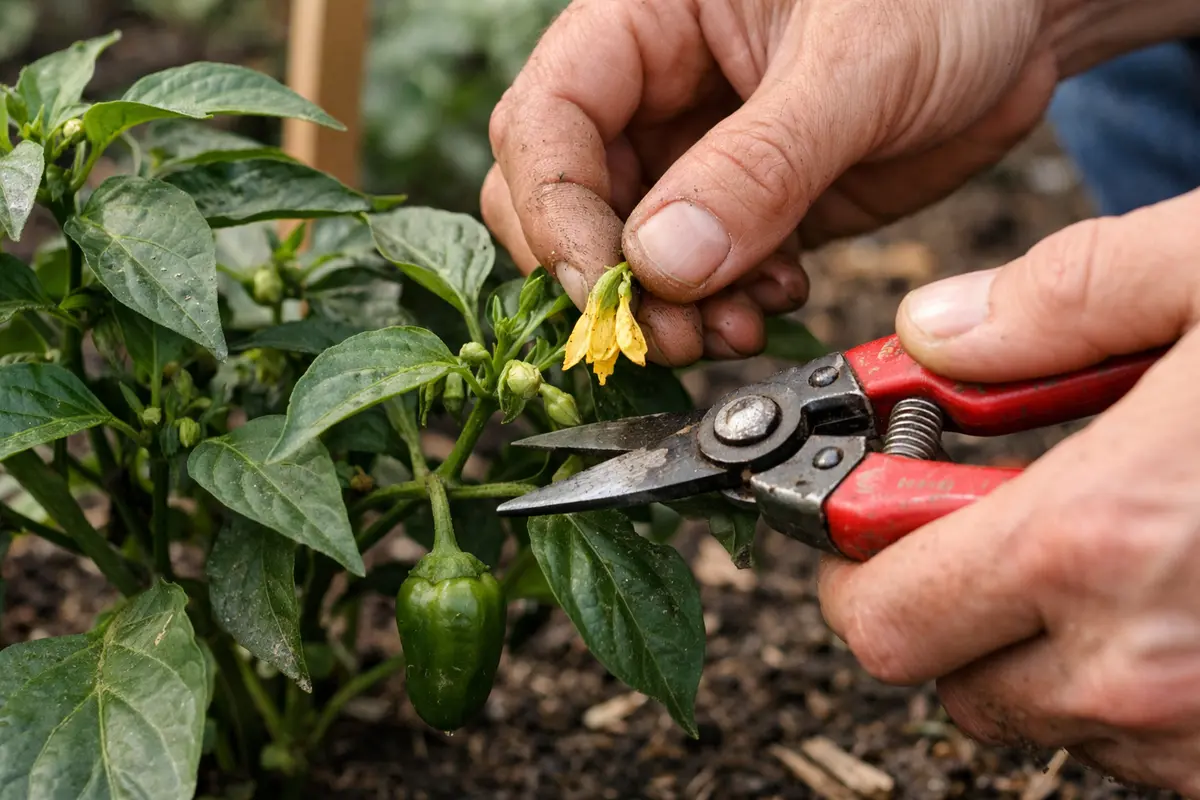 what to do when peppers turn yellow trim yellowing pepper flowers promptly