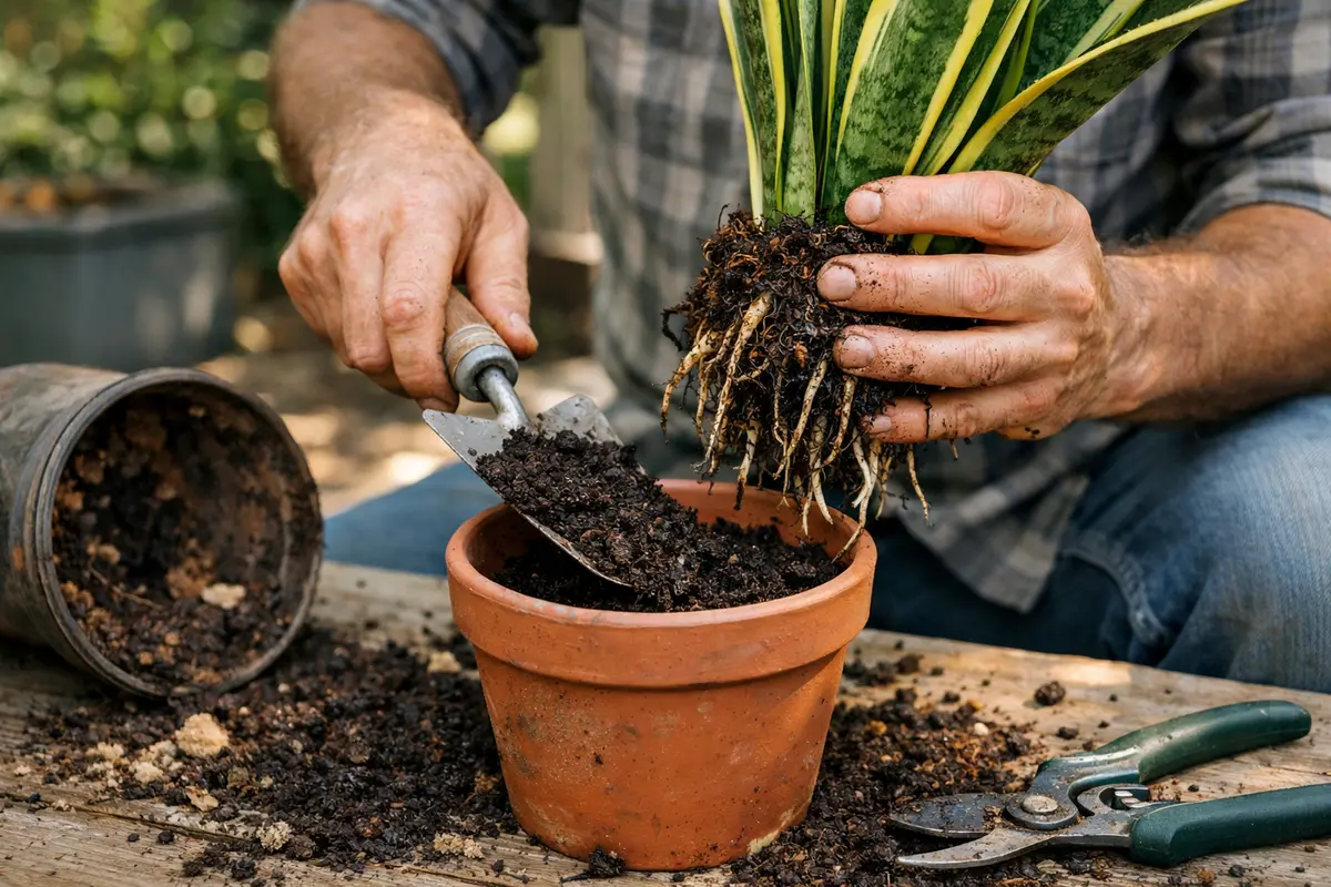 what to do when snake plants repot snake plant with fresh soil