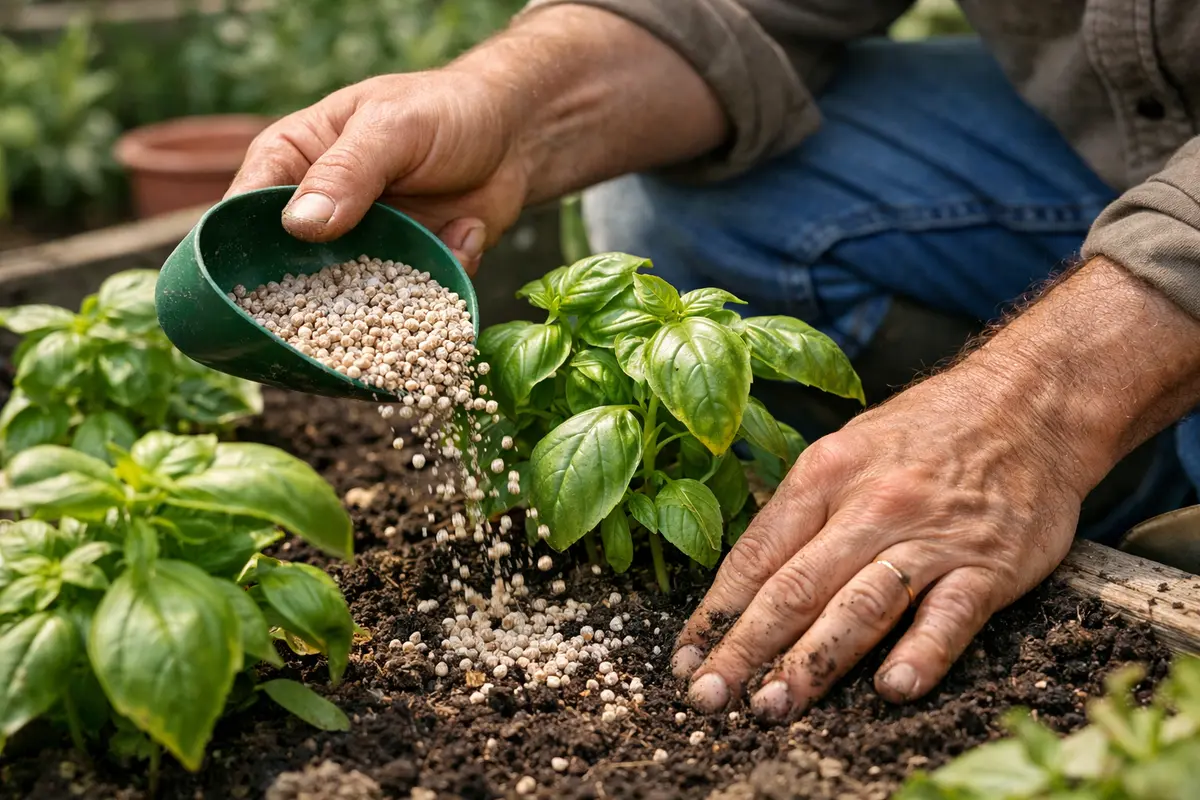 what to do when stunted growth fertilize to encourage basil growth again