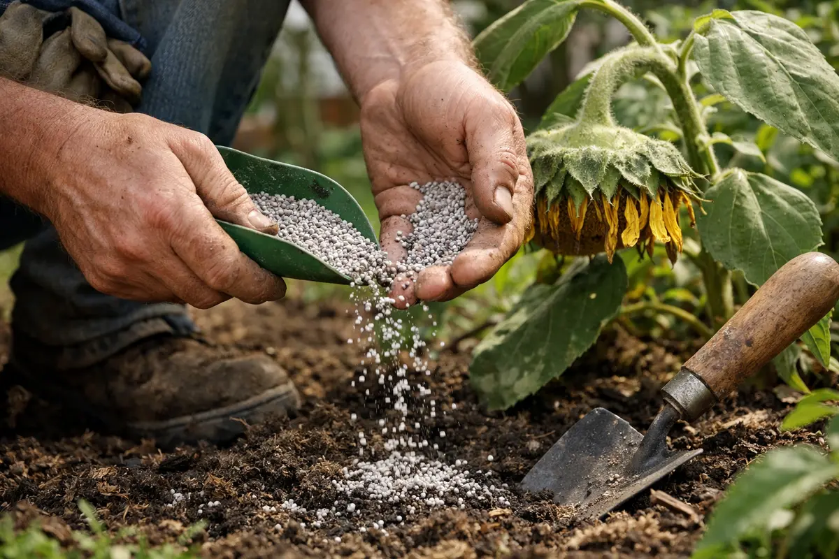 what to do when sunflower heads droop apply fertilizer for sunflower recovery
