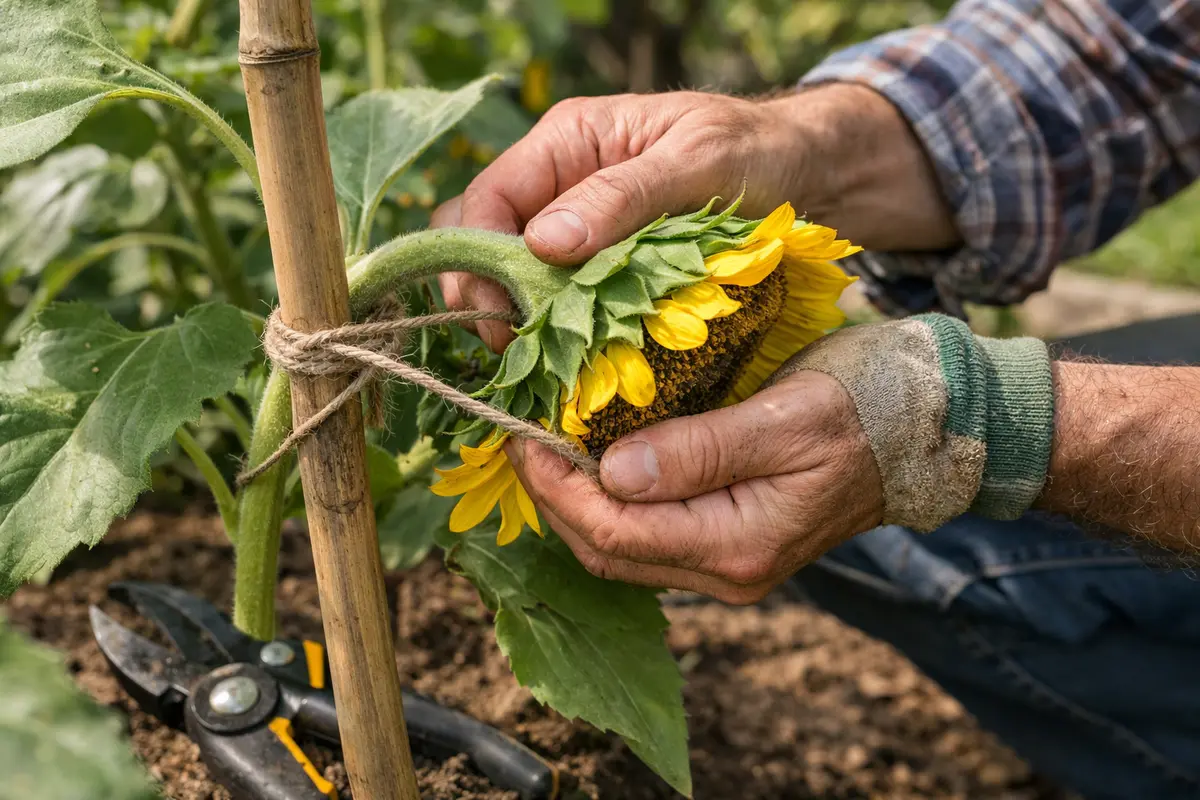 what to do when sunflower heads droop support drooping sunflower heads instantly