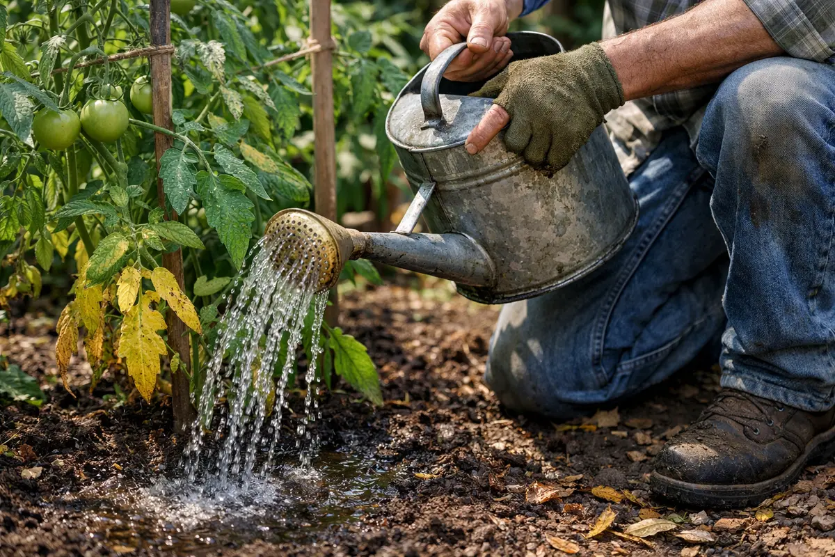 what to do when tomato plants turn water tomato plants less frequently