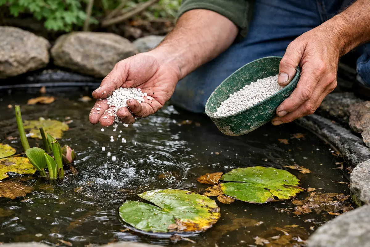 what to do when your fertilize to stimulate healthy lily pad growth
