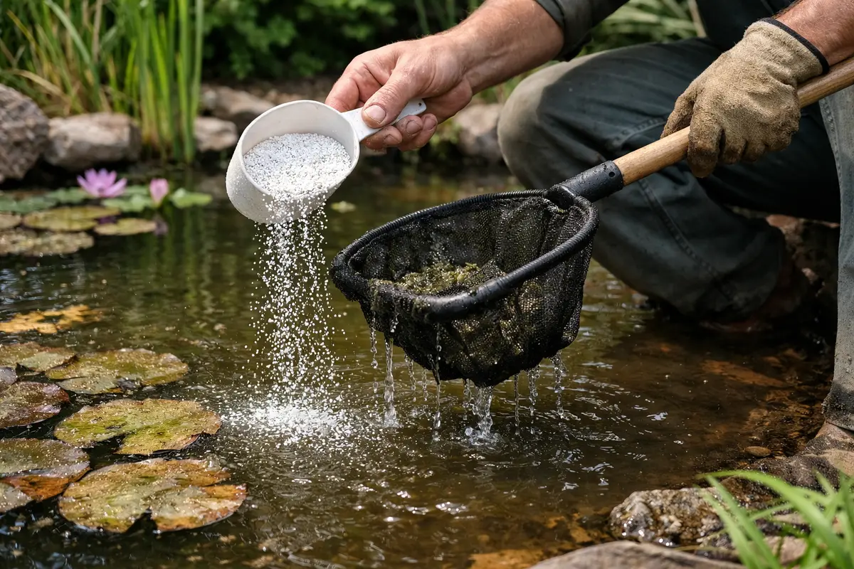 what to do when protect lily pads from algal blooms in summer