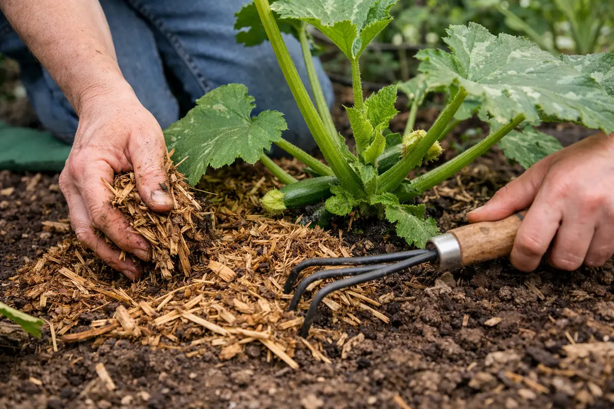 what to do when your zucchini mulch around zucchini to retain moisture