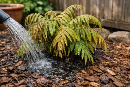 Why are my ferns wilting during a heatwave when drainage is poor (Why are my ferns wilting during a heatwave) Featured image