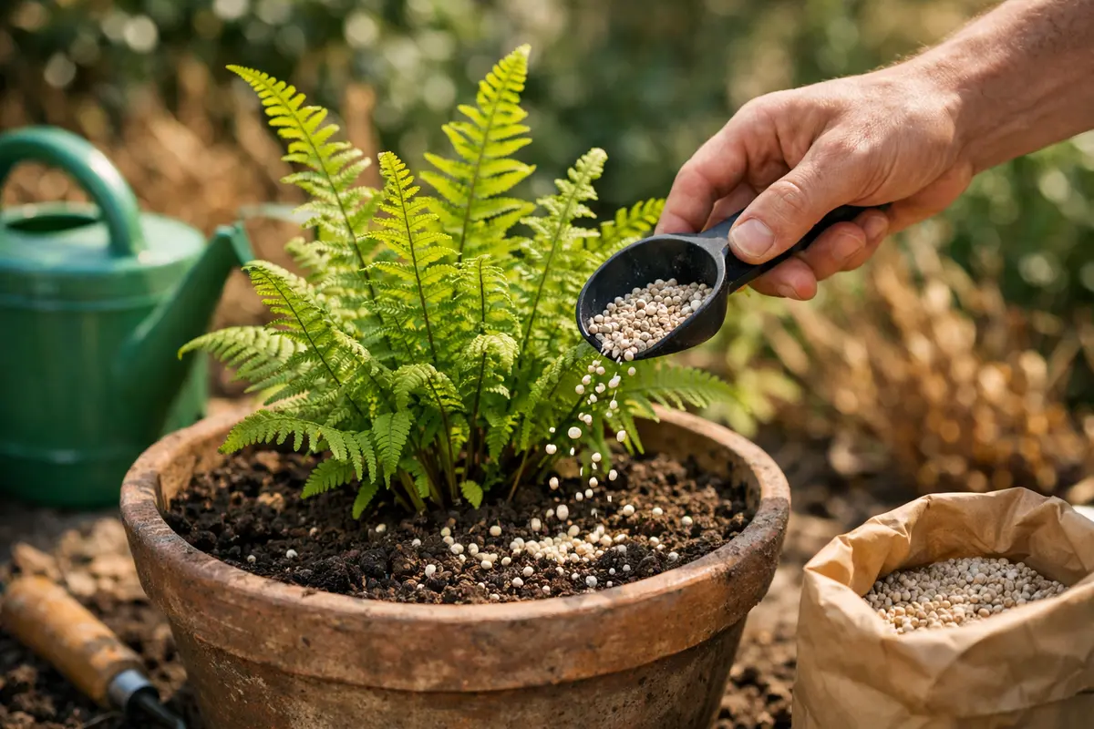 Step 4 – Revive Ferns with Nutrient Boost Why are my ferns wilting during a heatwave Section illustration.