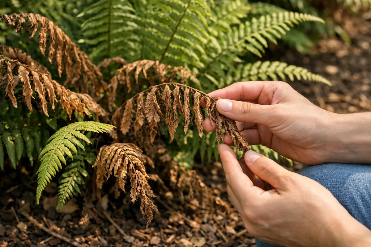 Step 6 – Check Ferns for New Wilting Signs Why are my ferns wilting during a heatwave Section illustration.