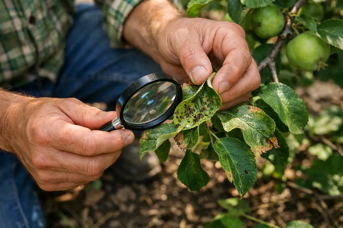 why are my apple tree leaves inspect leaves for pests and damage