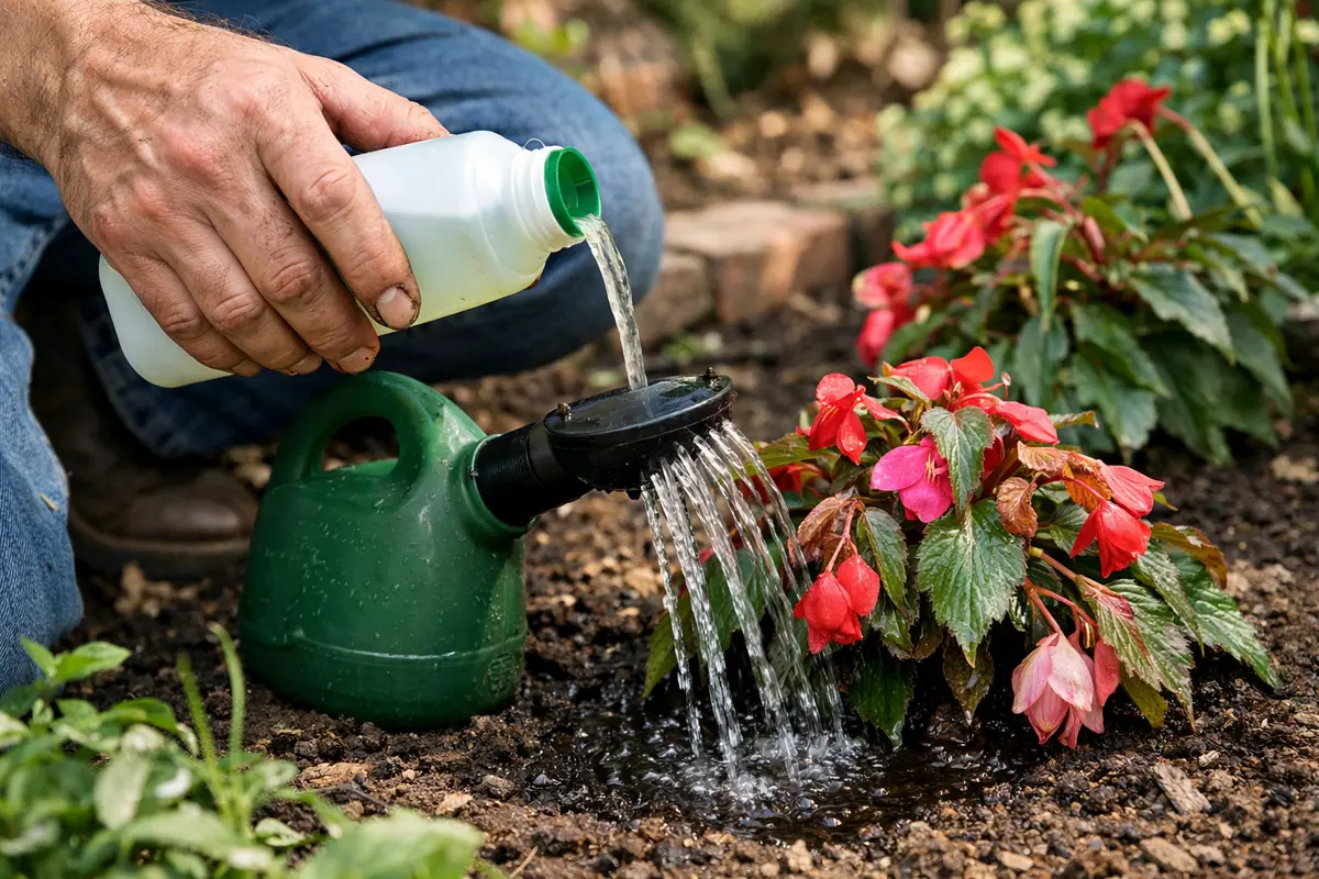 why are my begonias drooping after treat begonias with nutrient boosting solutions