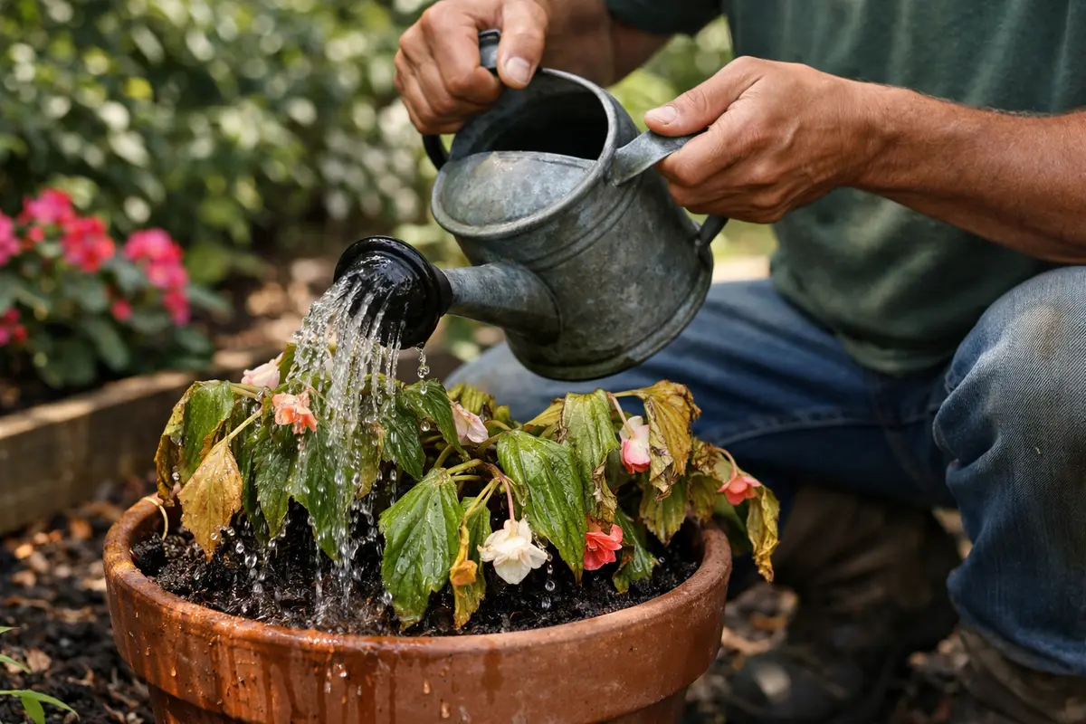 why are my begonias drooping after water begonias to revive drooping leaves