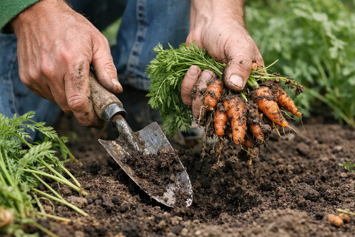 why are my carrots stunted after dig up carrots to assess damage