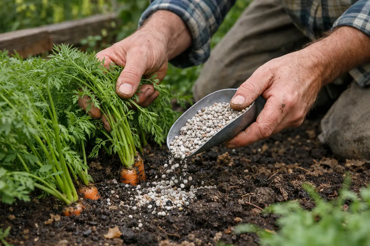 why are my carrots stunted fertilize carrots to revive growth after rain