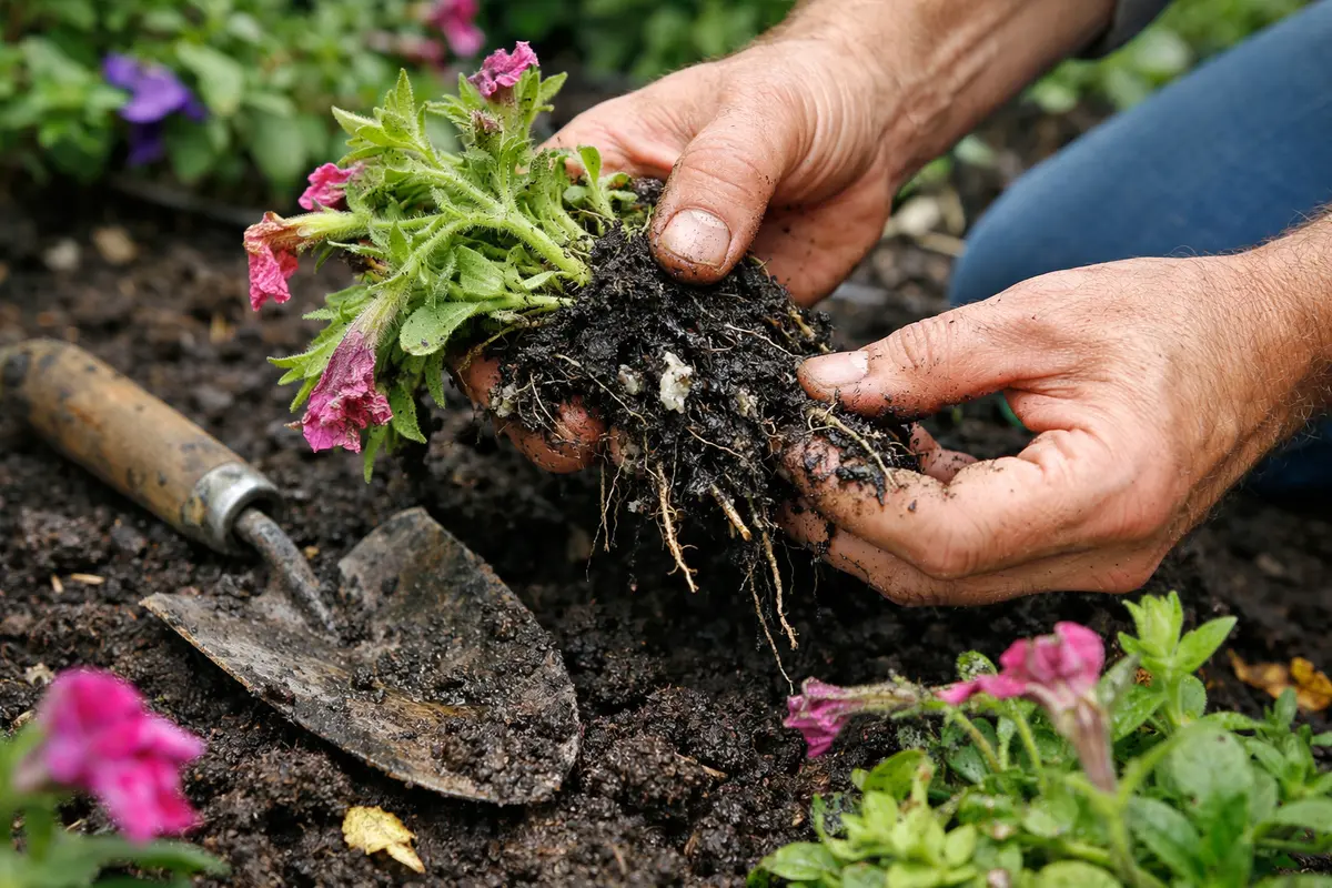 why are my petunias stunted inspect petunias for root damage after rainfall
