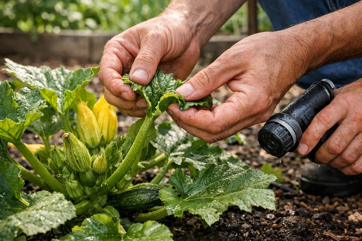 why are my zucchini inspect plant for new curling signs after watering