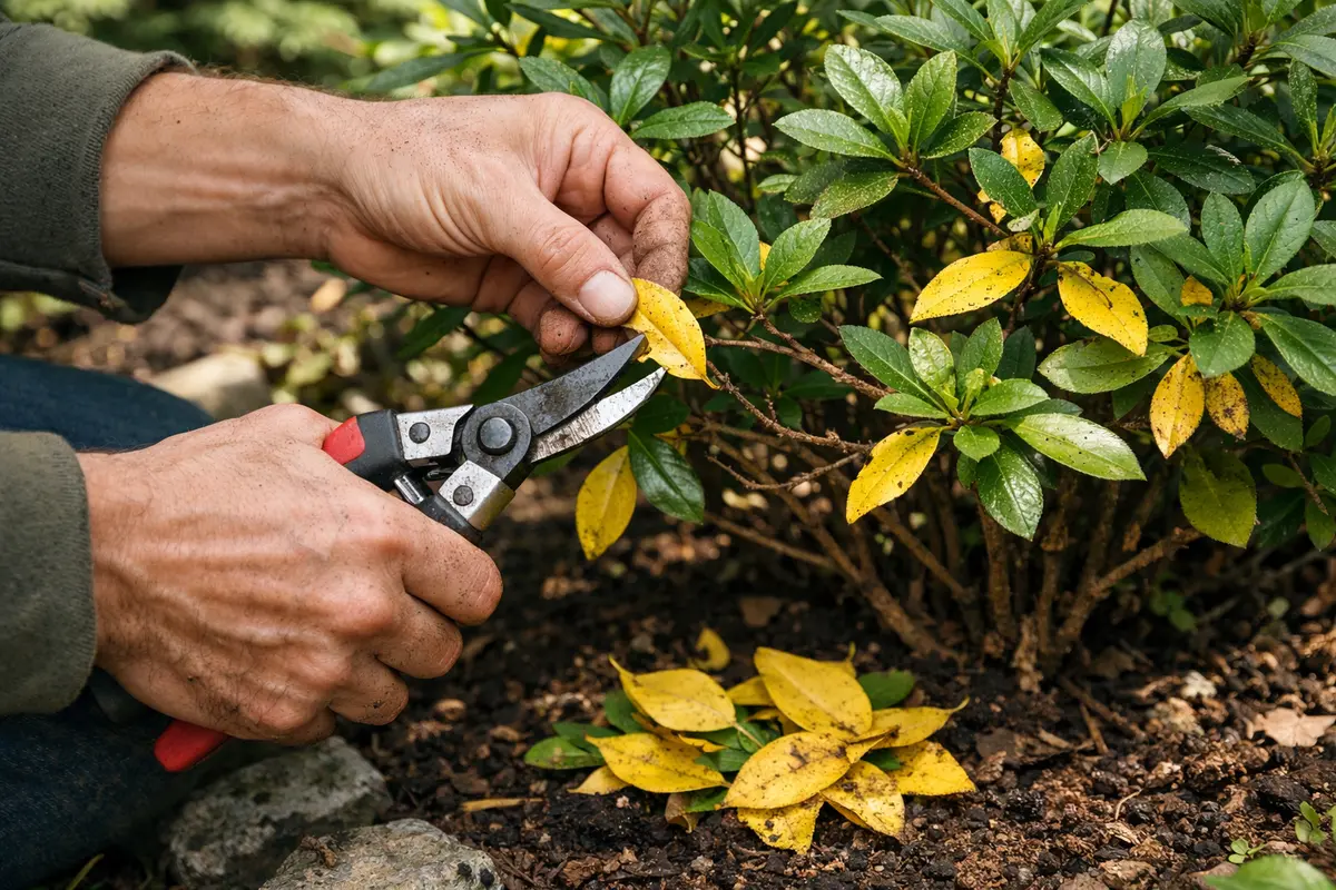 why do my azalea leaves turn yellow prune yellow azalea leaves immediately