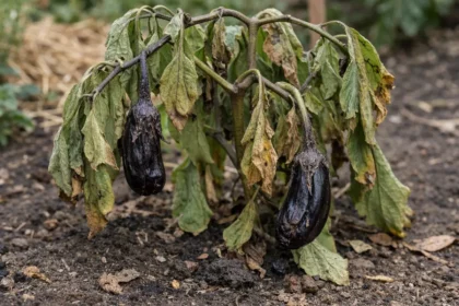 why do my eggplants droop after wilting visibly in real garden soil