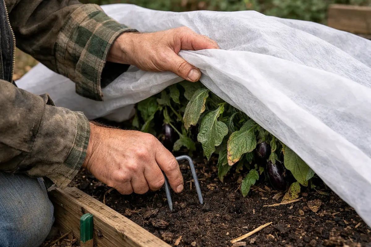 why do my eggplants droop after shield eggplants from future cold exposure