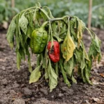 why do my pepper plants droop wilting visibly in real garden soil