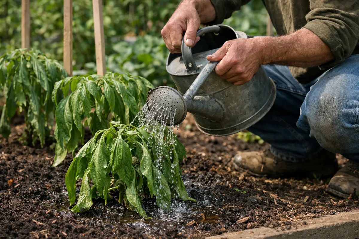 why do my pepper plants droop water pepper plants immediately to revive
