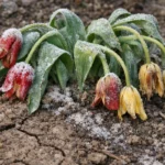 why do my tulips droop showing stress from sun and dry soil