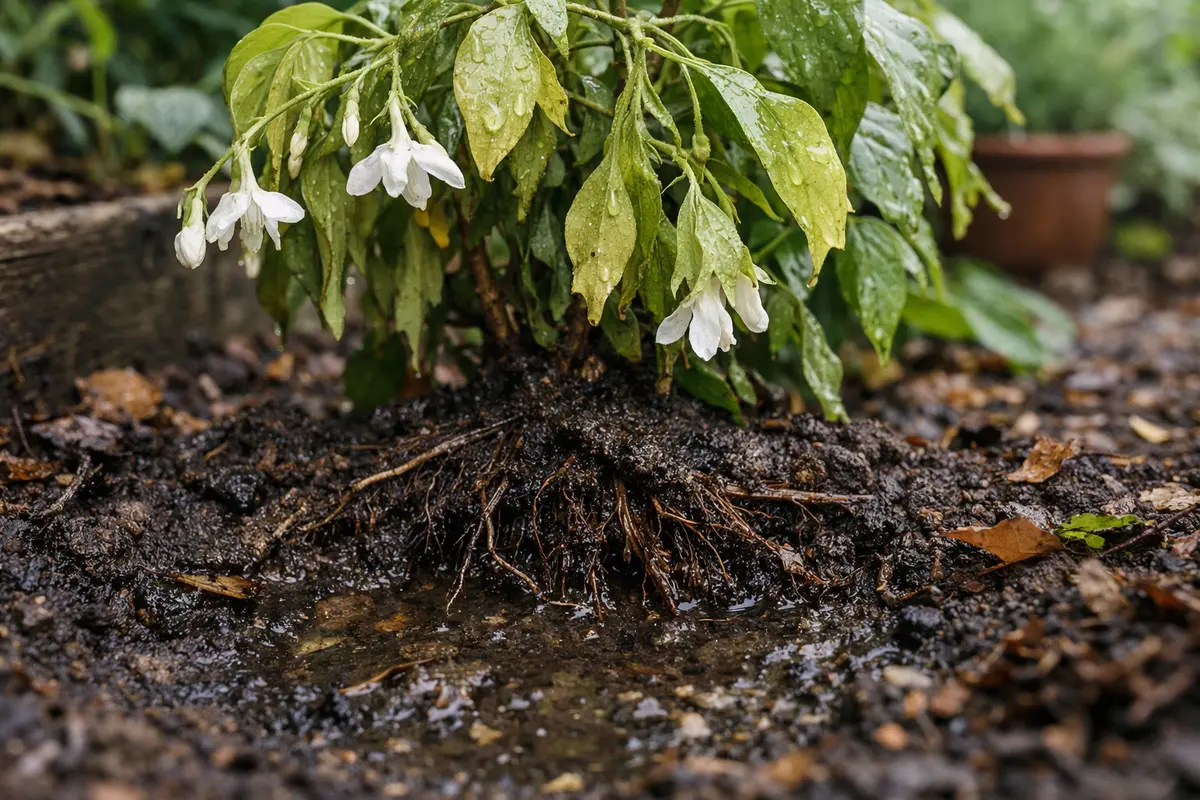 Why does my jasmine droop after overwatering when roots rot (Why does my jasmine droop after overwatering) Featured image for