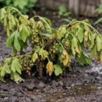 why is my currant bush wilting wilting visibly in real garden soil