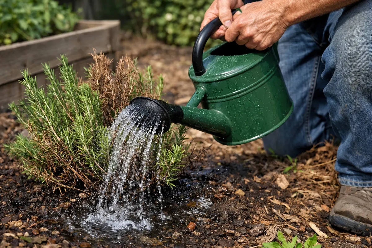 why is my rosemary bush turning brown water rosemary deeply for recovery