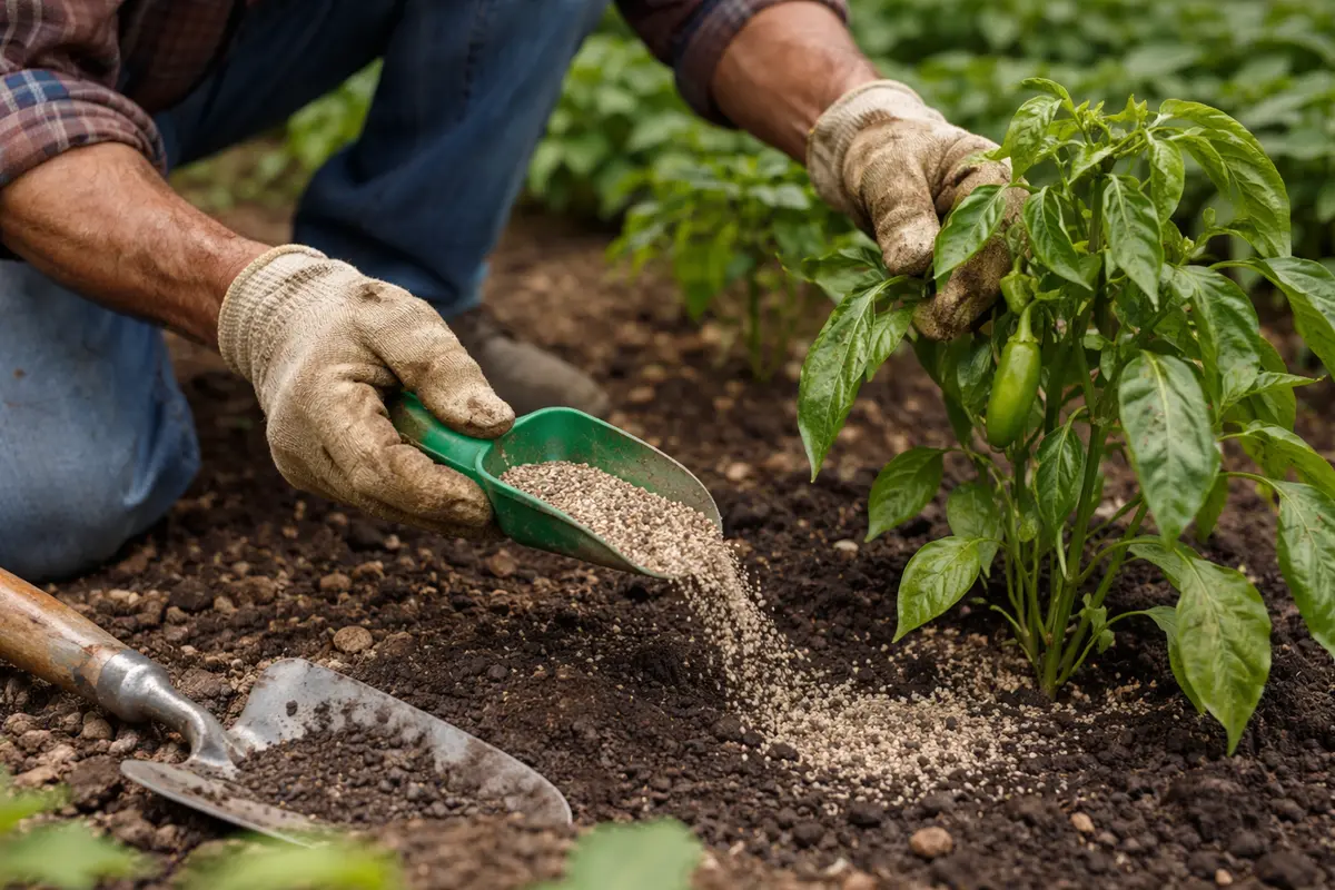 fixing curled leaves on pepper plants revive pepper plants with nutrient-rich fertilizer