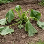 fixing drooping zucchini plants after transplanting wilting visibly in real garden soil