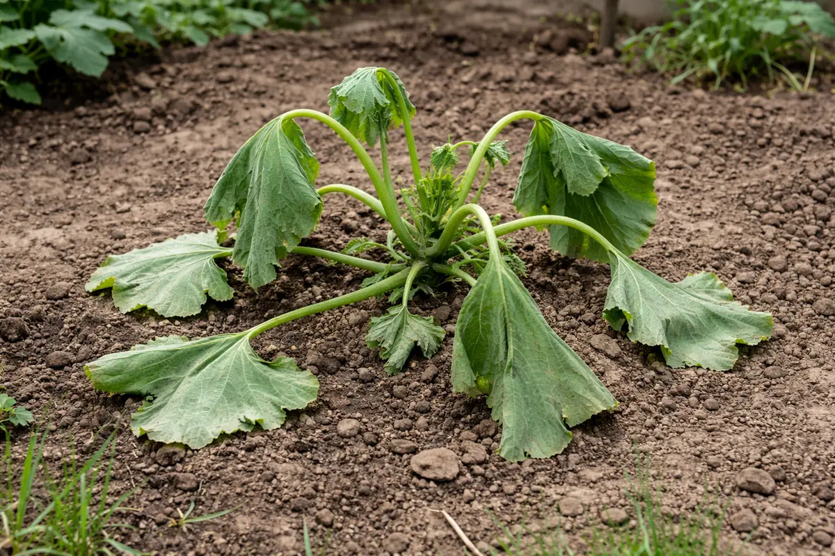 fixing drooping zucchini plants after transplanting wilting visibly in real garden soil