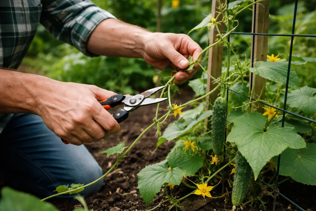 fixing leggy growth in cucumbers while indoors trim leggy cucumber vines immediately