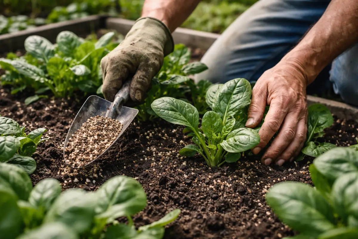 fixing stunted growth in spinach after replenish soil nutrients for spinach recovery