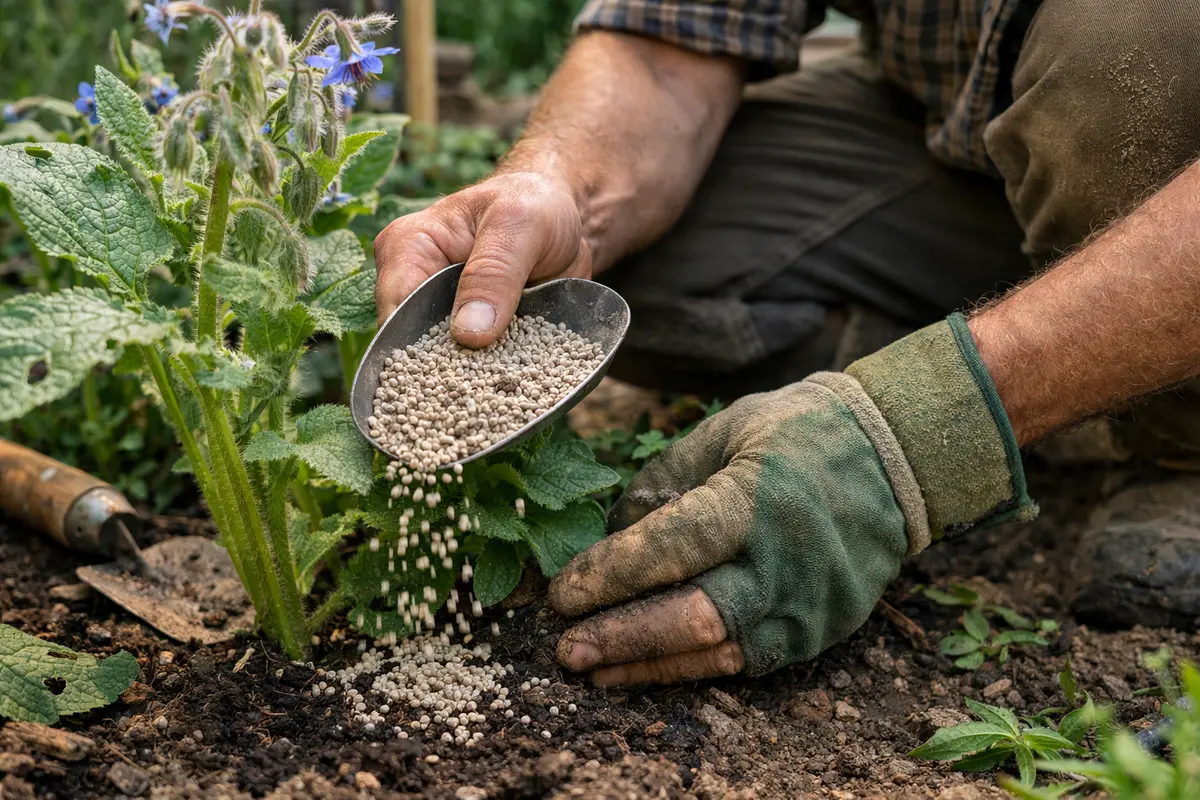 how to control pests on feed borage with organic fertilizer after infestation