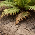 how to fix brown leaf with cracked dry soil around the plant