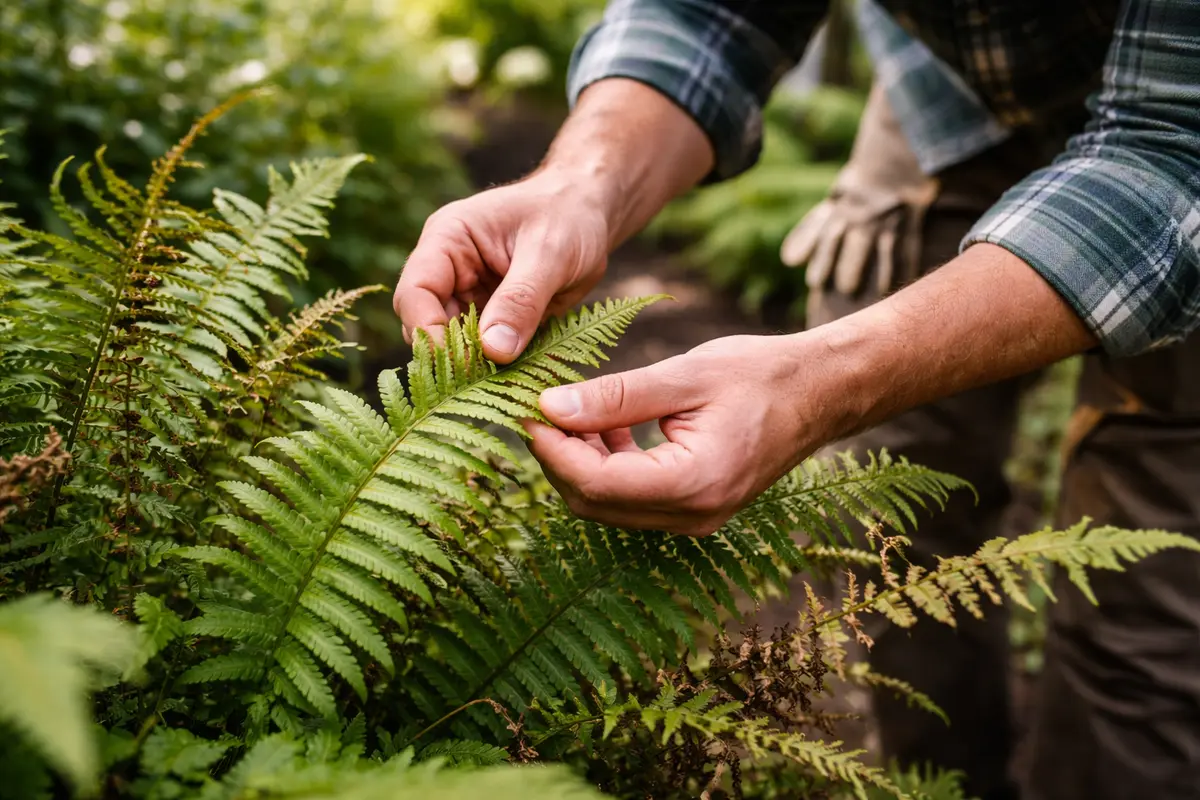 how to fix brown leaf edges inspect ferns for new leaf growth