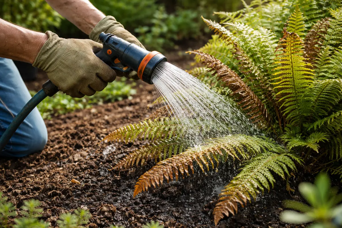 how to fix brown leaf edges provide extra hydration for fern recovery