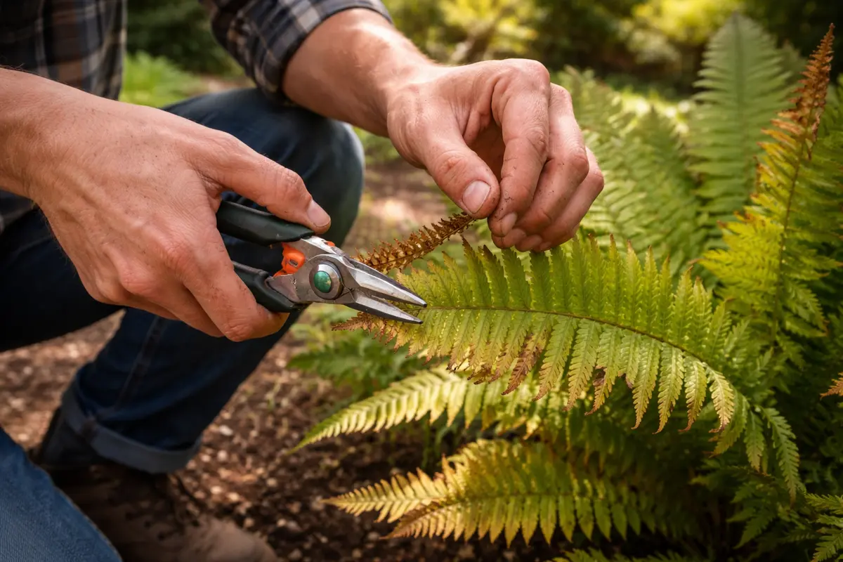 how to fix brown leaf edges trim brown edges on fern leaves