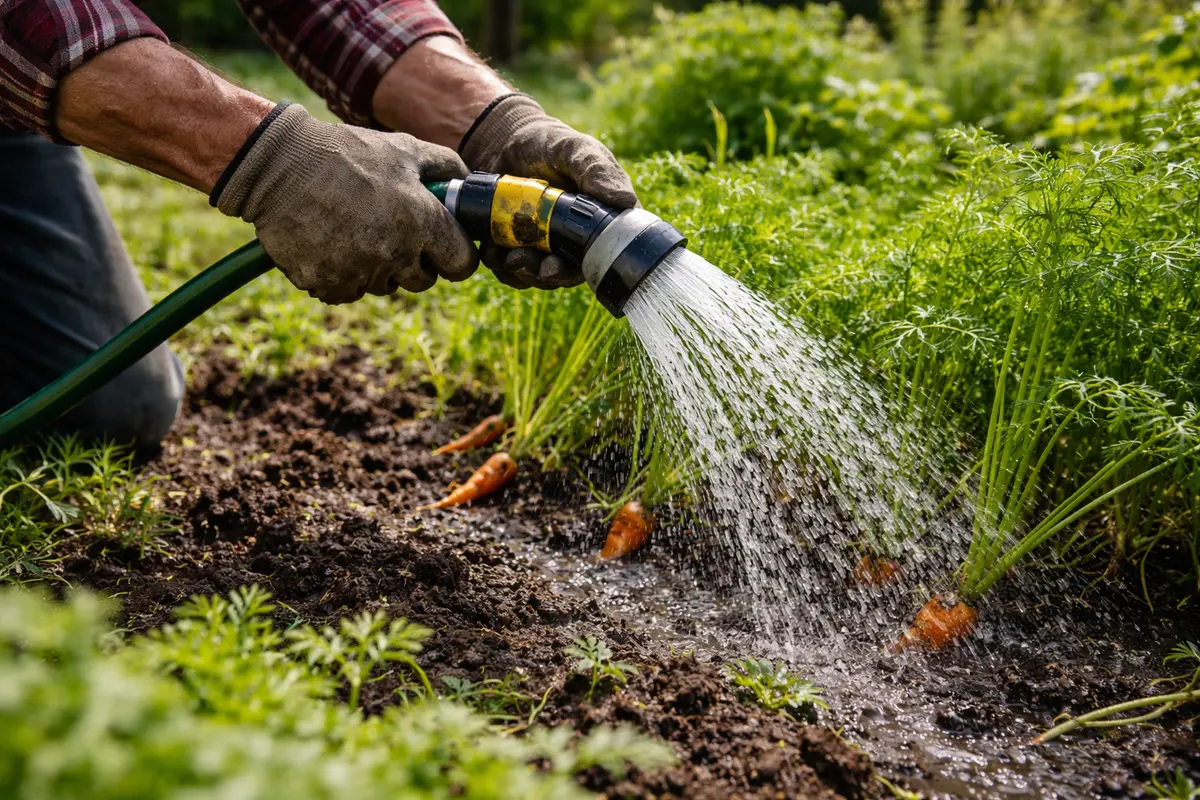 how to fix compacted soil around carrots water carrots thoroughly to recover