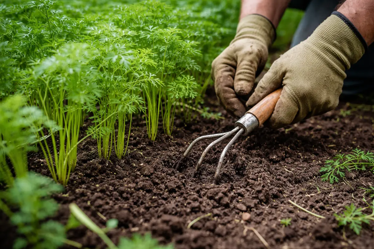 how to fix compacted soil around carrots aerate soil around carrots immediately