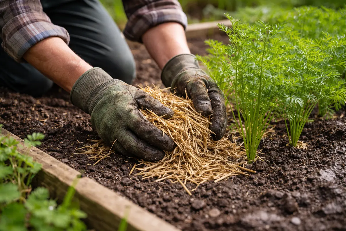 how to fix compacted soil around mulch to prevent compaction after rain