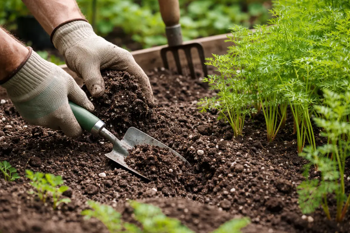 how to fix compacted soil for amend soil to promote carrot recovery