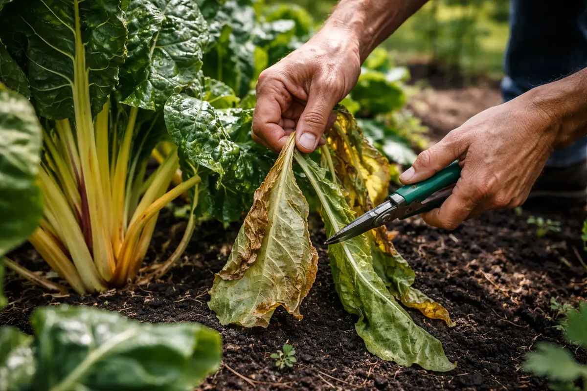 how to fix drooping chard leaves after trim wilted chard leaves immediately