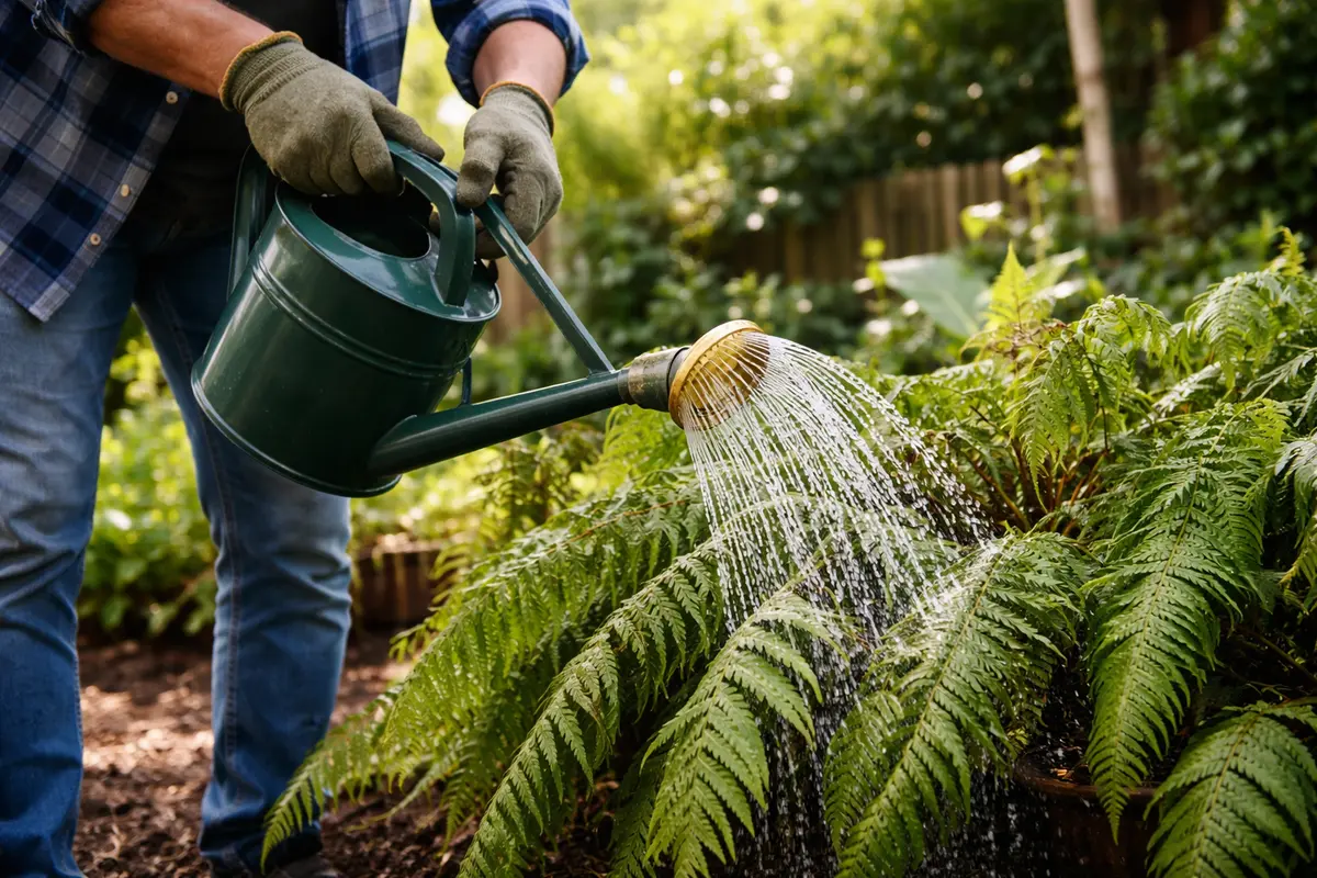how to fix drooping ferns after water ferns generously to aid recovery