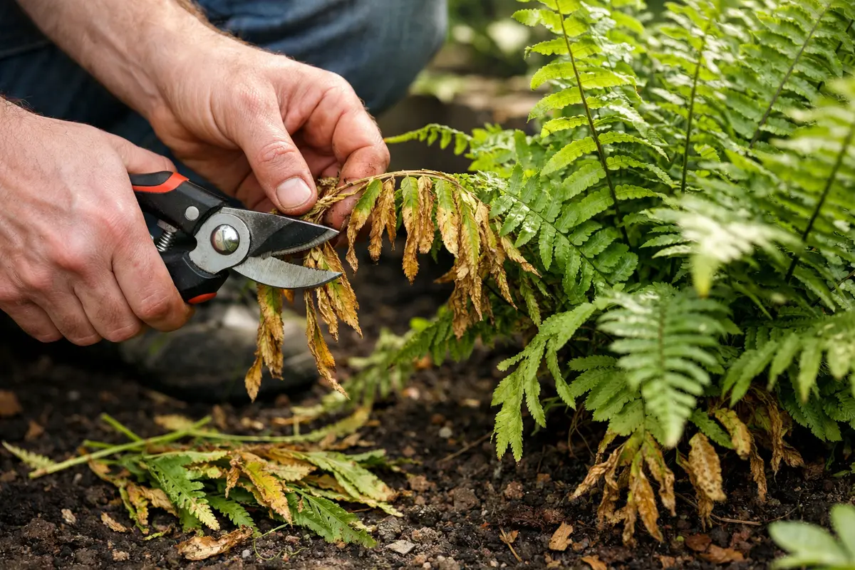 how to fix drooping ferns after overwatering trim overwatered fern leaves immediately