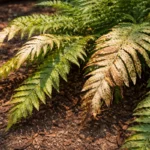 how to fix drooping ferns with scorched leaf edges in harsh sun