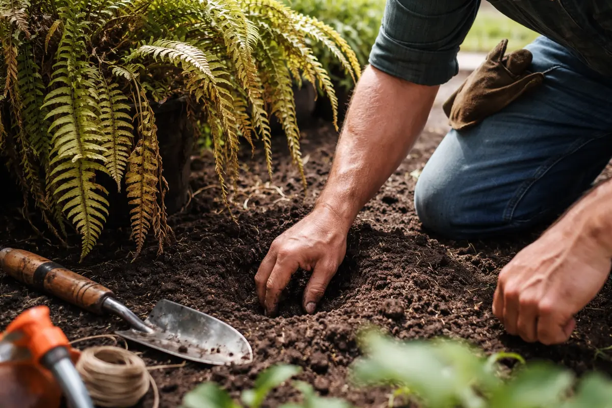 how to fix drooping ferns during test soil moisture for potential issues