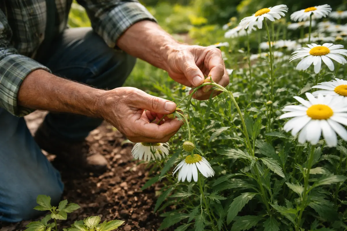 how to fix drooping flower stalks inspect daisies for new growth weekly