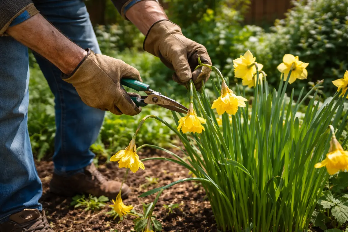how to fix drooping flower stalks on trim daffodils to relieve weight