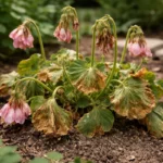 how to fix drooping geraniums after wilting visibly in real garden soil